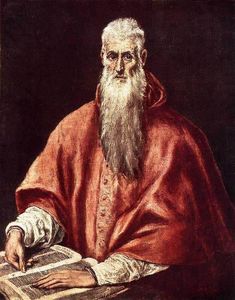 El Greco (Doménikos Theotokopoulos) - St Jerome as Cardinal