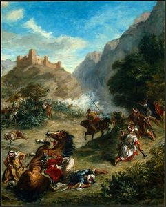 Eugène Delacroix - Arabs Skirmishing in the Mountains
