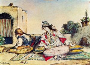 Eugène Delacroix - Conversation mauresque