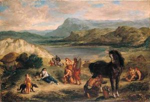 Eugène Delacroix - Ovid Among the Scythians
