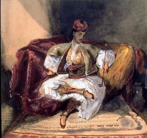 Eugène Delacroix - Seated Turk Smoking