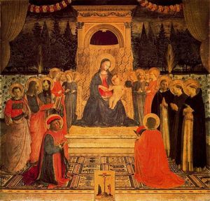 Fra Angelico - The Virgin and Child enthroned with Angels and Saints