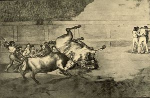 Francisco De Goya - Embestida de un toro bravo