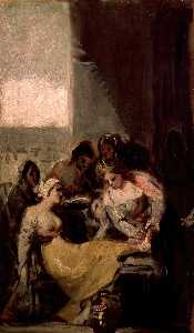 Francisco De Goya - St Isabel of Portugal treating the wounds of an injured