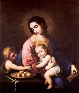Francisco Zurbaran - La Virgen y el Niño con san Juan 1