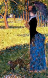Georges Pierre Seurat - Lady with a Monkey