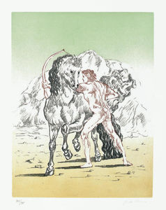 Giorgio De Chirico - Aciere con Cavallo