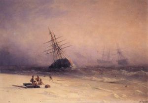 Ivan Aivazovsky - Shipwreck on the Black Sea