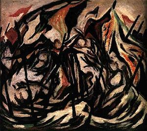 Jackson Pollock - Composition with Figures and Banners