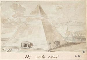 Jacques Louis David - Study of a Pyramid
