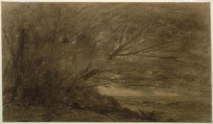 Jean Baptiste Camille Corot - Landscape (The Large Tree)