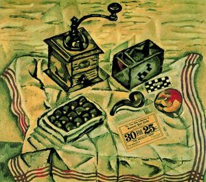 Joan Miro - Naturaleza muerta con un molino de café