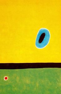 Joan Miró - The Lark´s Wing, Encircled With Gold Blue