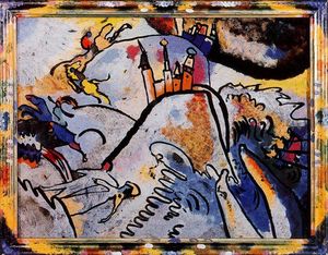 Wassily Kandinsky - Cuadro sobre vidrio con sol