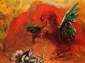 Odilon Redon - Pegasus and the Hydra