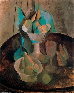 Pablo Picasso - Frutero, frutos y copa