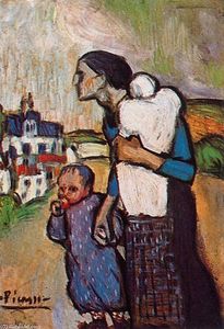 Pablo Picasso - La madre (La madre llevando dos niños)