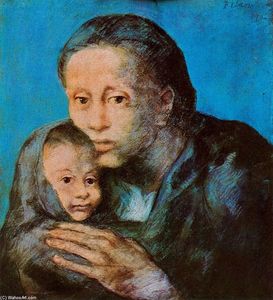 Pablo Picasso - Madre e hijo con pañuelo