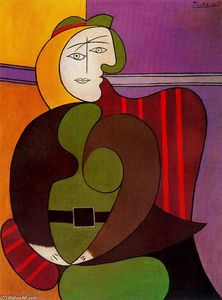 Pablo Picasso - Mujer sentada en un sillón rojo 1