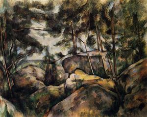 Paul Cezanne - Rocks at Fountainebleau