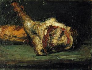 Paul Cezanne - Still Life Bread and Leg of Lamb