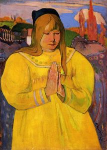 Paul Gauguin - Breton Woman in Prayer