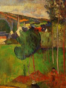 Paul Gauguin - View of Pont-Aven from Lezaven