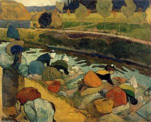 Paul Gauguin - Washerwomen at the Roubine du Roi. Arles