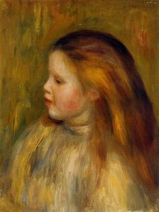 Pierre-Auguste Renoir - Head of a Little Girl in Profile