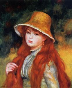 Pierre-Auguste Renoir - Young Girl in a Straw Hat