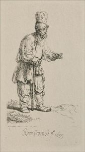 Rembrandt Van Rijn - A Jew with the High Cap