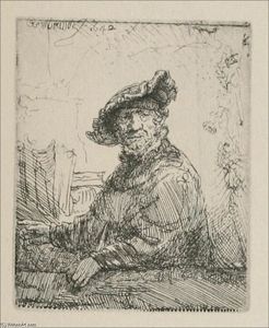 Rembrandt Van Rijn - A Man in an Arboug