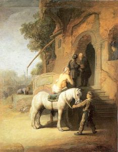 Rembrandt Van Rijn - Charitable Samaritan (aka The Good Samaritan)