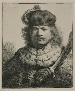 Rembrandt Van Rijn - Rembrandt with a Drawn Saber