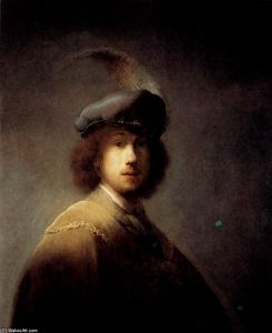 Rembrandt Van Rijn - Self­portrait In A Plumed Hat