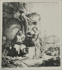 Rembrandt Van Rijn - The Smaritan Woman - at the Ruins