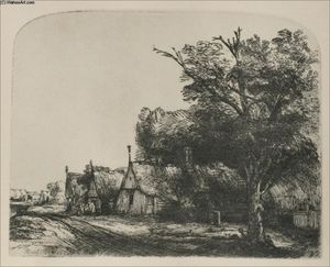 Rembrandt Van Rijn - The Three Cottages