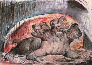  Artwork Replica Cerberus by William Blake (1757-1827, United Kingdom) | WahooArt.com