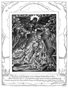 William Blake - Job´s sonns and daughters destroyed