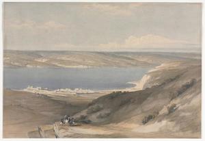 David Roberts - Sea Of Galilee At Genezareth Looking Towards Bashan