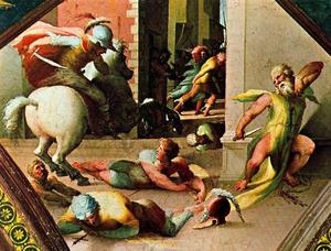 Domenico Di Pace Beccafumi - The suicide of Cato Utica