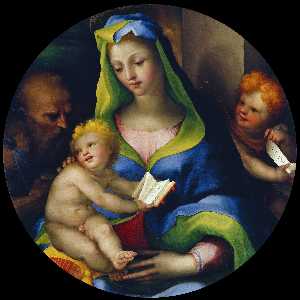 Domenico Di Pace Beccafumi - The Virgin and Child with Saint Jerome and San John