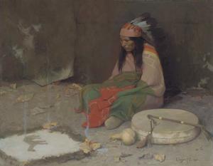  Art Reproductions Medicine Man by Eanger Irving Couse (1866-1936, United States) | WahooArt.com