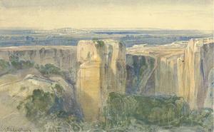 Edward Lear - The Quarries Of Syracuse, Sicily, Italy