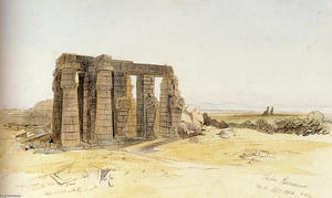 Edward Lear - The Ramesseum, Thebes