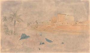 Edward Lear - The Temple Of Isis At Philae