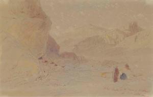  Oil Painting Replica Thebes, Valley Of The Tombs Of The Kings by Edward Lear (1812-1888, United Kingdom) | WahooArt.com