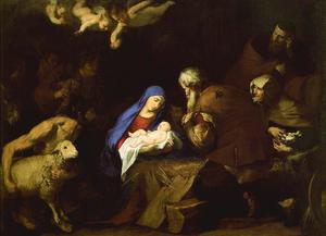 Jusepe De Ribera (Lo Spagnoletto) - Adoration of the Shepherds