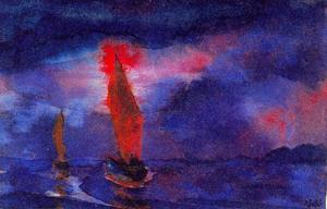 Emile Nolde - Blue Sea (Two Brown Sails)