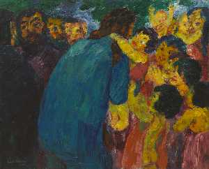 Emile Nolde - Christ among the Children
